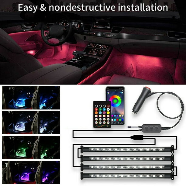 6* 12V LED Car Interior White Strip Lights Bar Lamp Waterproof Car Accessories.